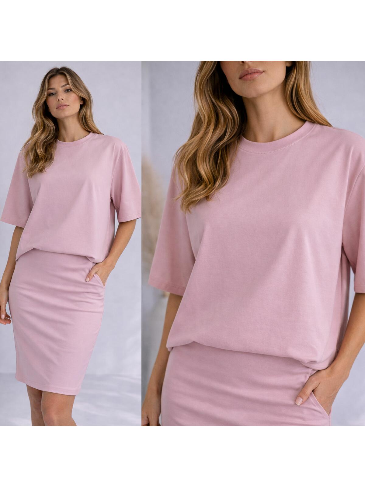 Gładki T-shirt bawełniany