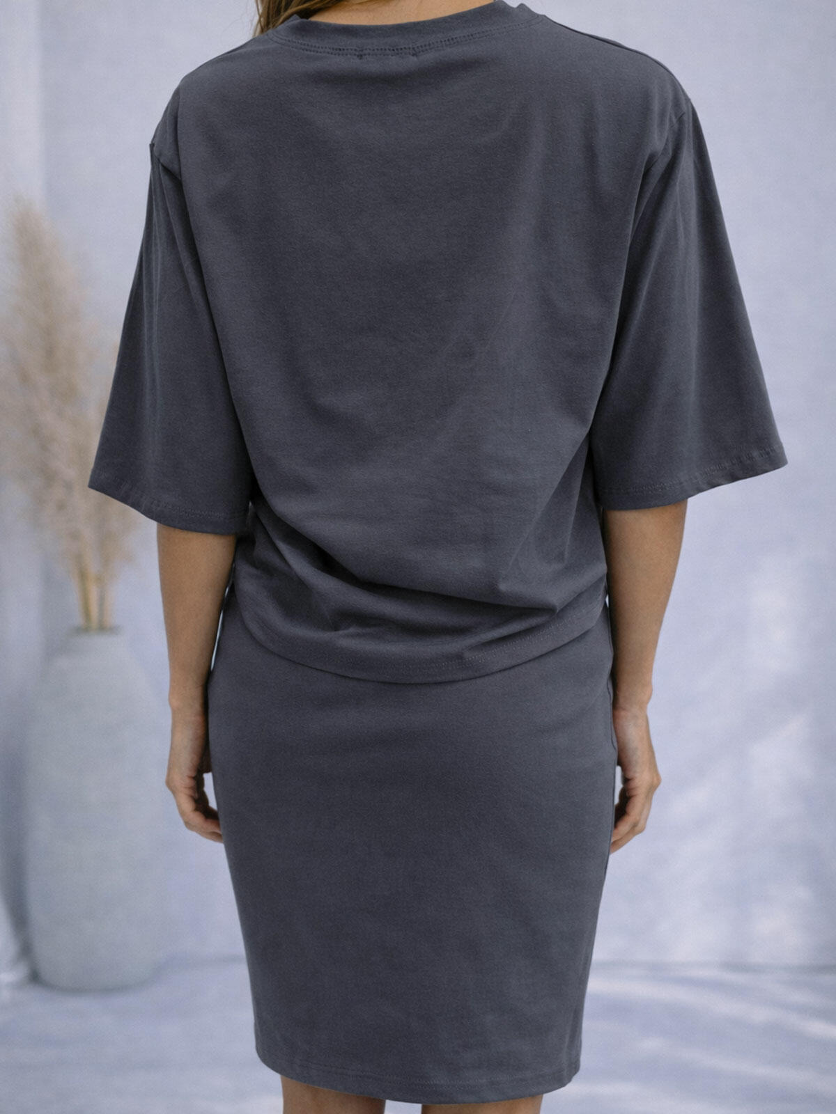 Luźny T-shirt bawełniany