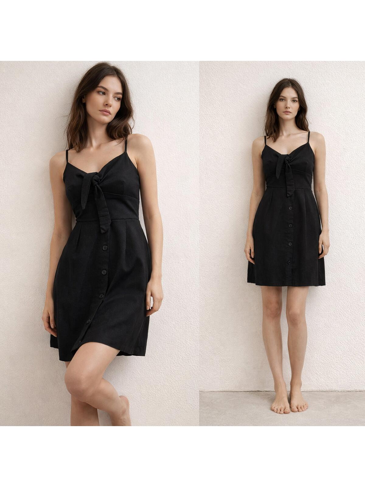 Sukienka z dodatkiem lnu