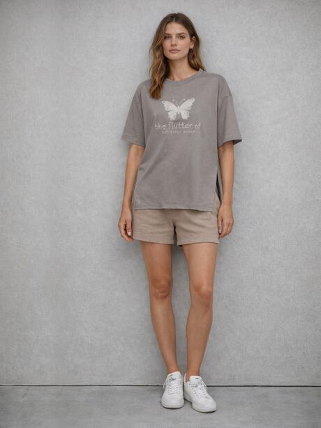 Bluzka bawełniana z aplikacją