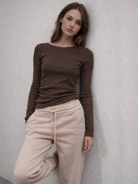 Bawełniana bluzka w prążek