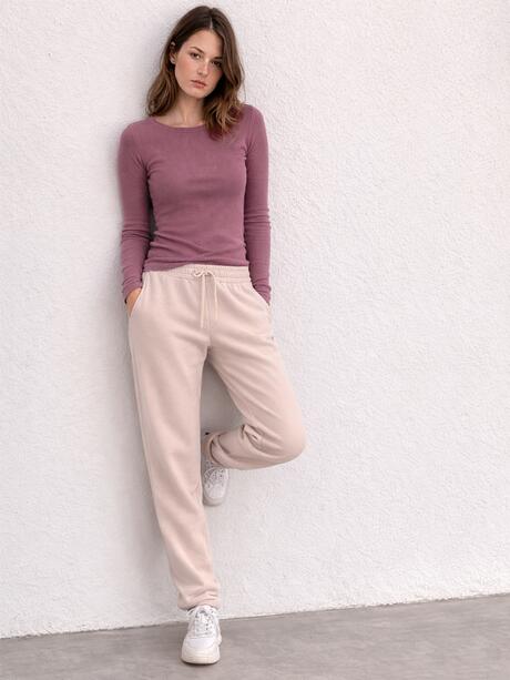 Prążkowana bluzka bawełniana