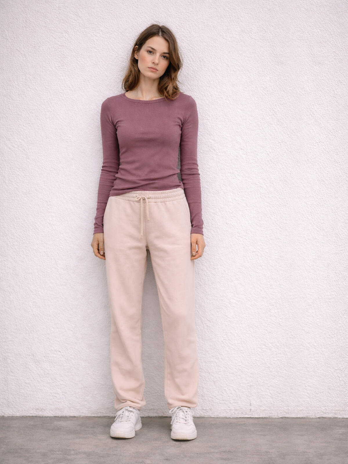 Prążkowana bluzka bawełniana