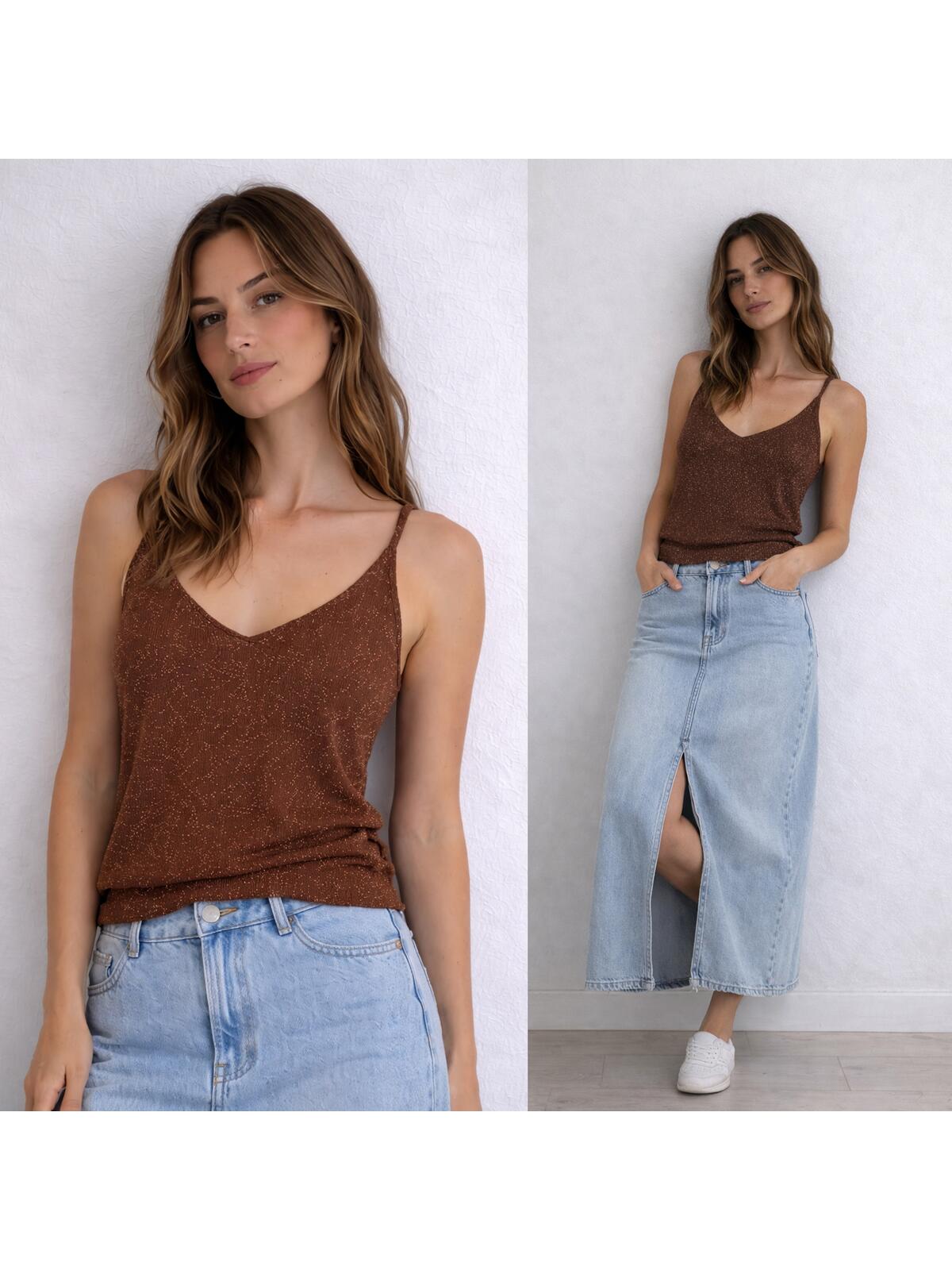 Top z dekoltem w serek