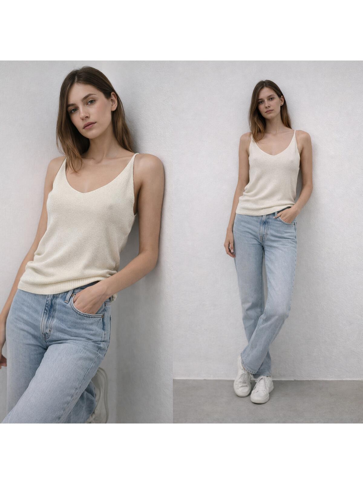 Top z błyszczącą nitką