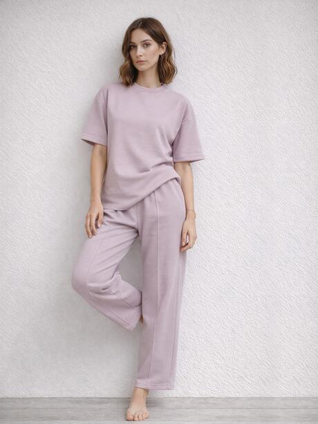 Gładki T-shirt z wiskozą