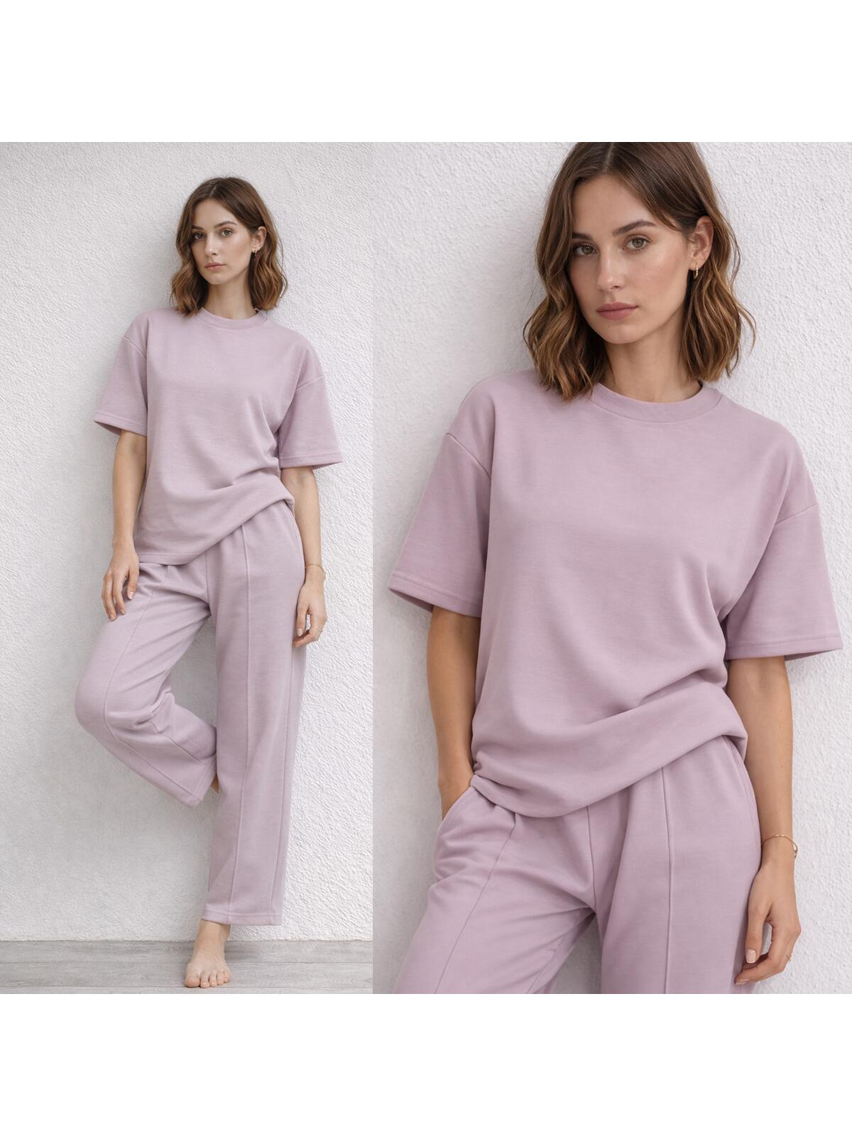 Gładki T-shirt z wiskozą