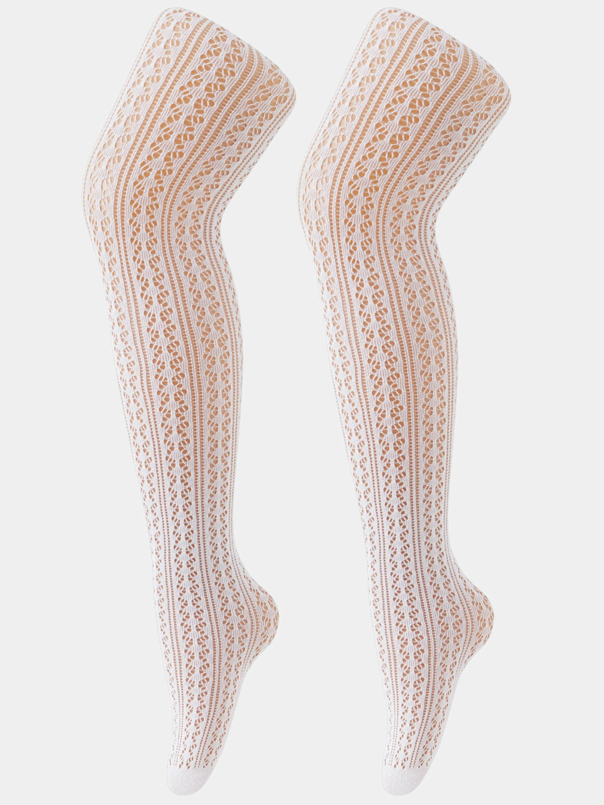 Rajstopy z koronkowym wzorem