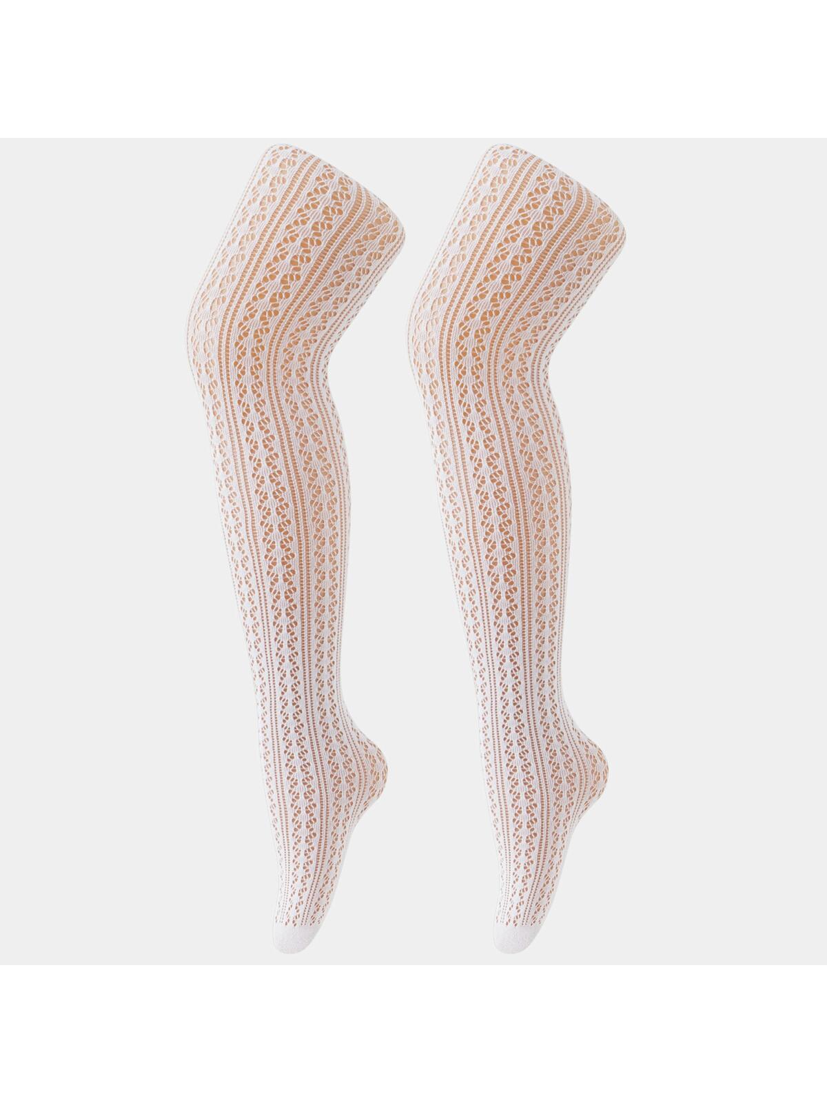 Rajstopy z koronkowym wzorem