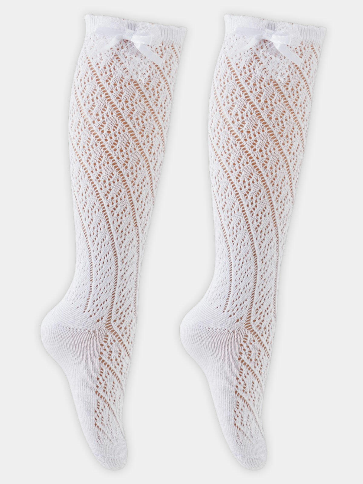 Ażurowe podkolanówki