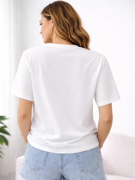 T-shirt bawełniany z aplikacją