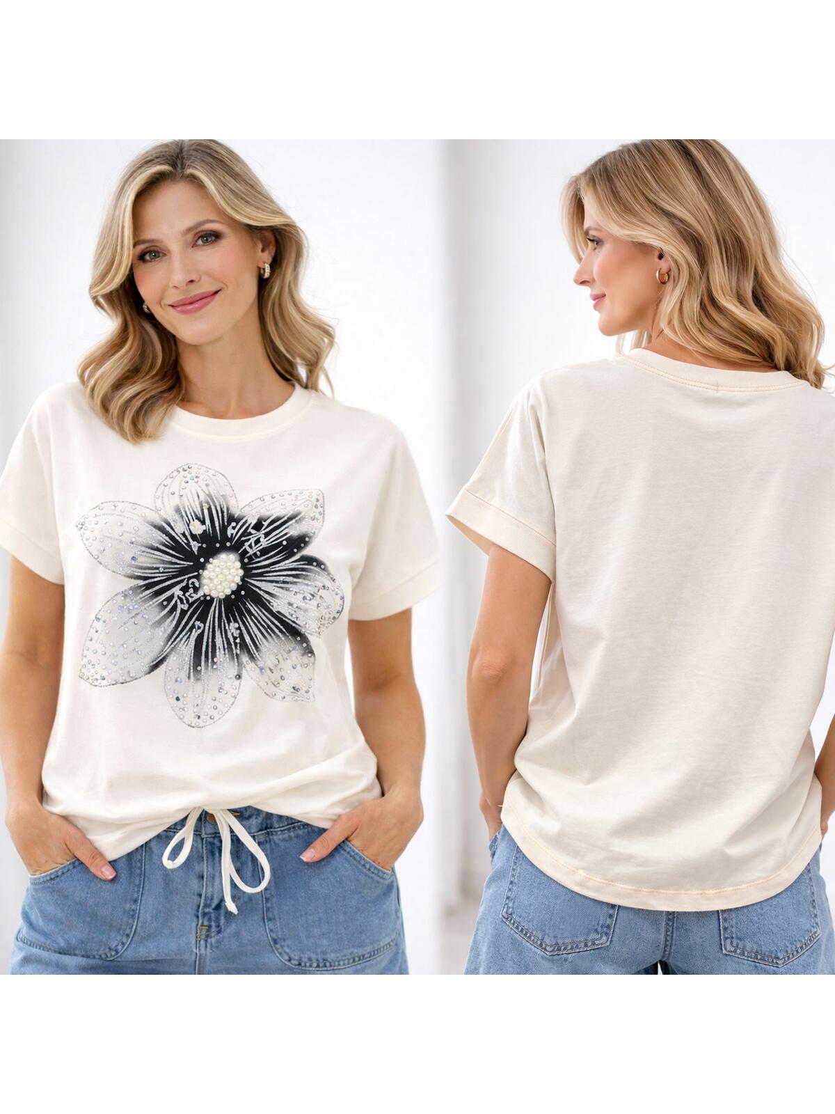 Bawełniana bluzka z nadrukiem