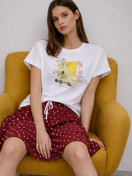 Bluzka z artystycznym nadrukiem