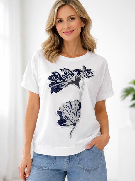 Bluzka bawełniana z nadrukiem