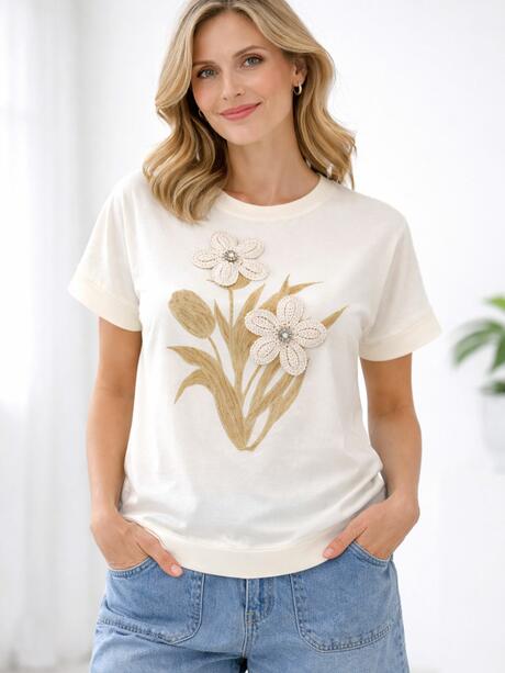 Bluzka z ozdobnym nadrukiem