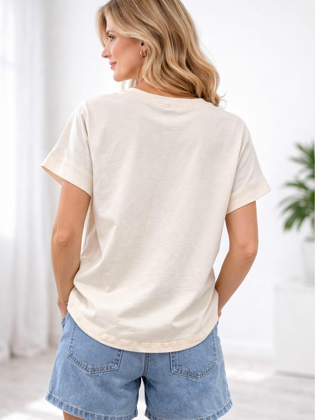 Bluzka z ozdobnym nadrukiem