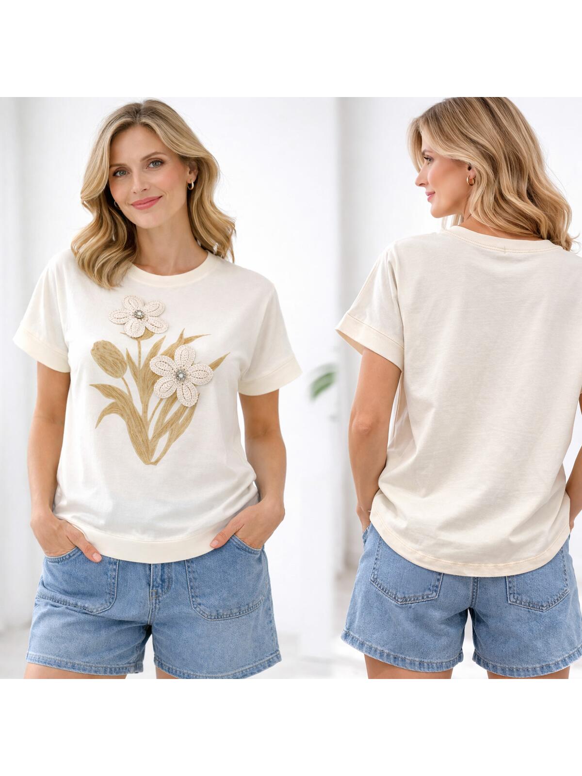 Bluzka z ozdobnym nadrukiem