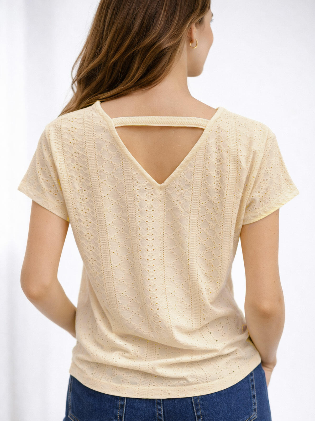 Ażurowa bluzka z bawełny