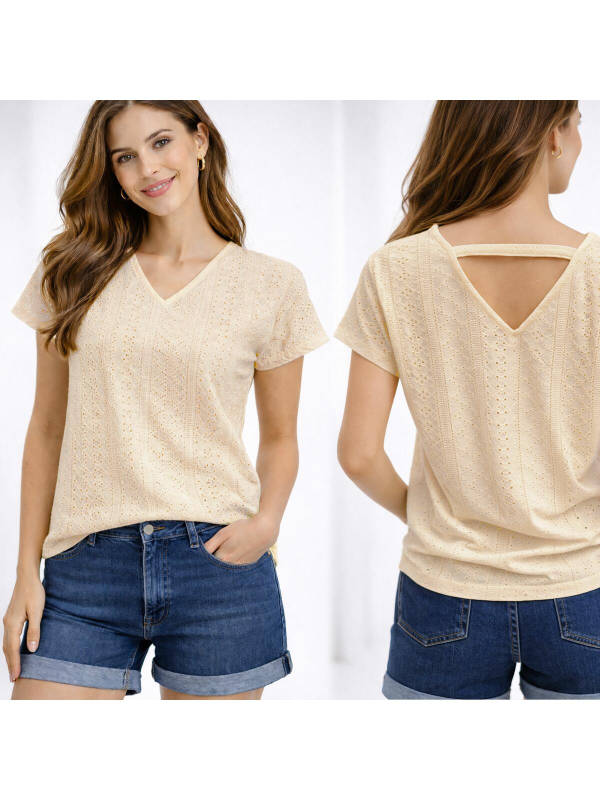 Ażurowa bluzka z bawełny