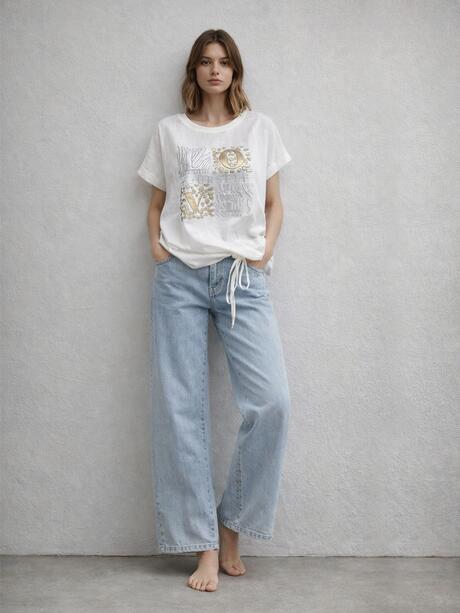 Bluzka bawełniana z nadrukiem