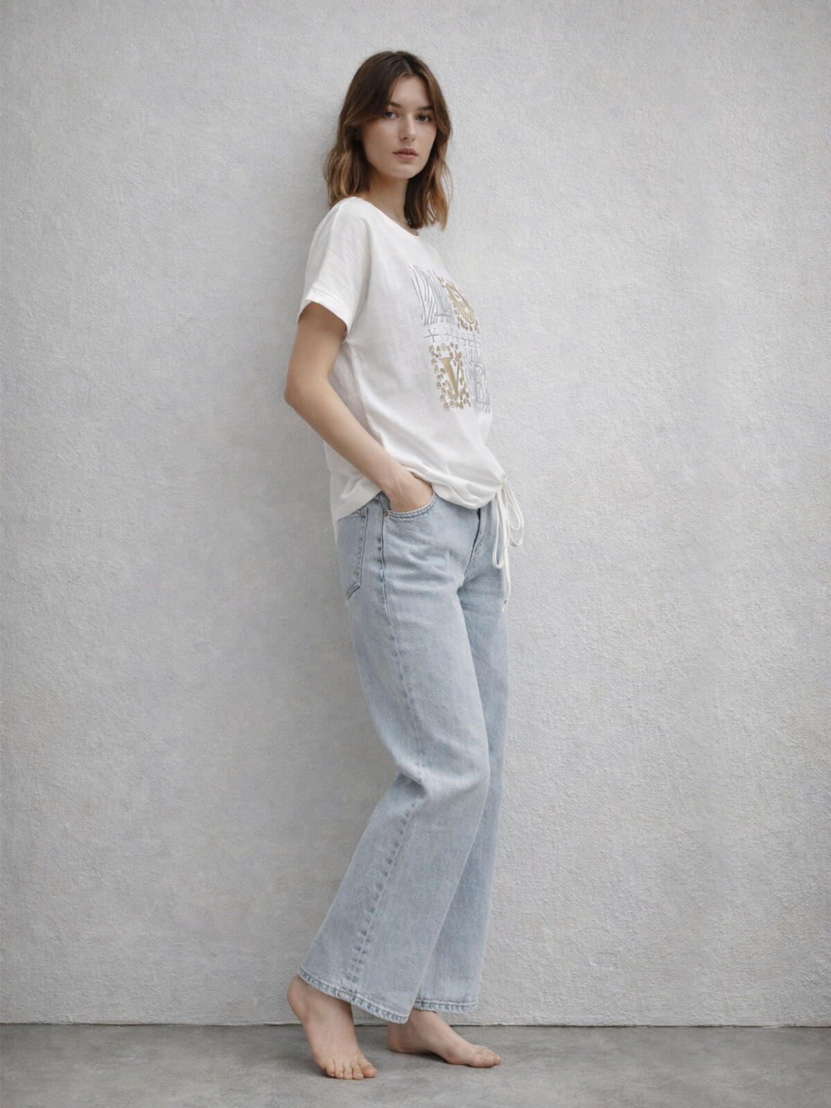 Bluzka bawełniana z nadrukiem