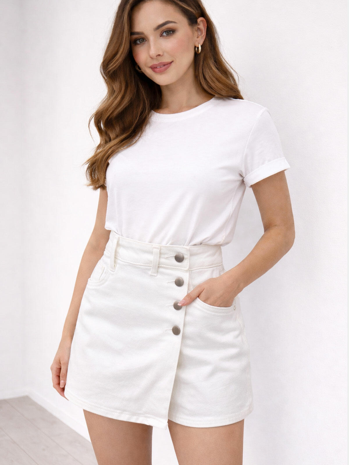 Spódnico-spodenki jeansowe