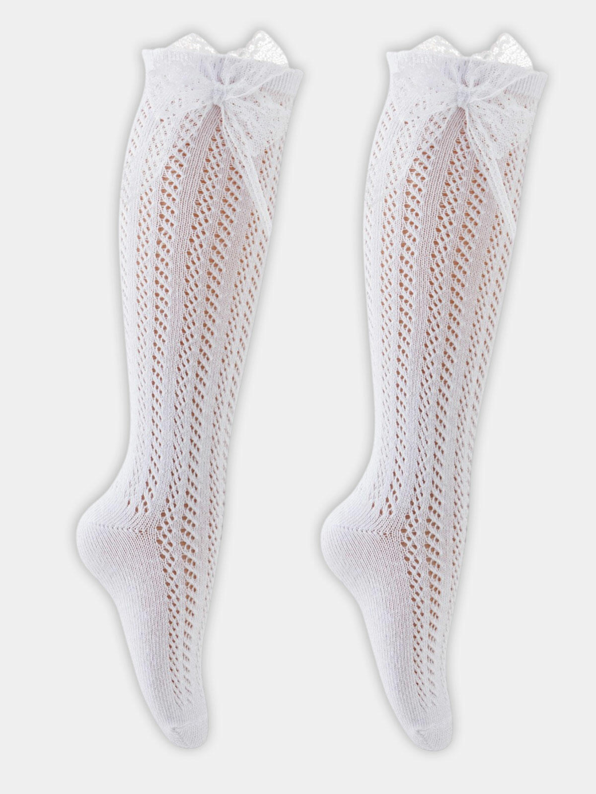 Ażurowe podkolanówki