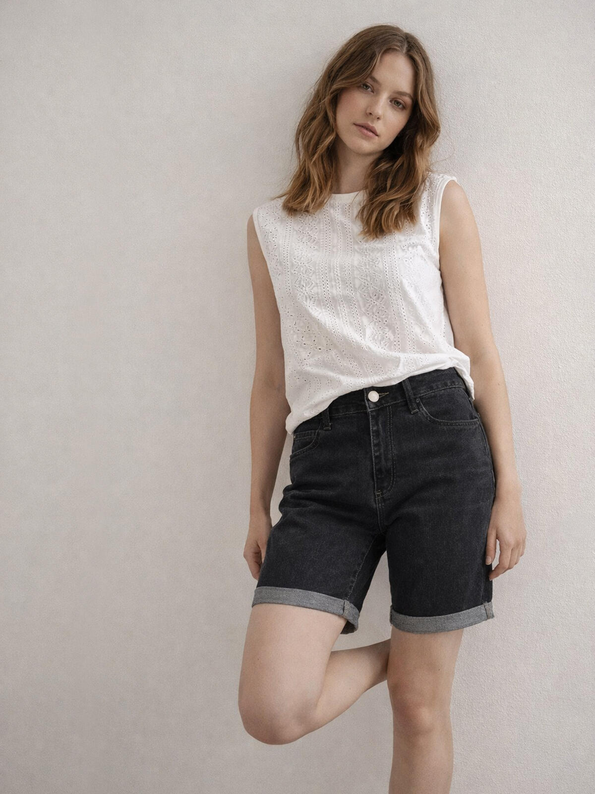 Szorty z wysokim stanem