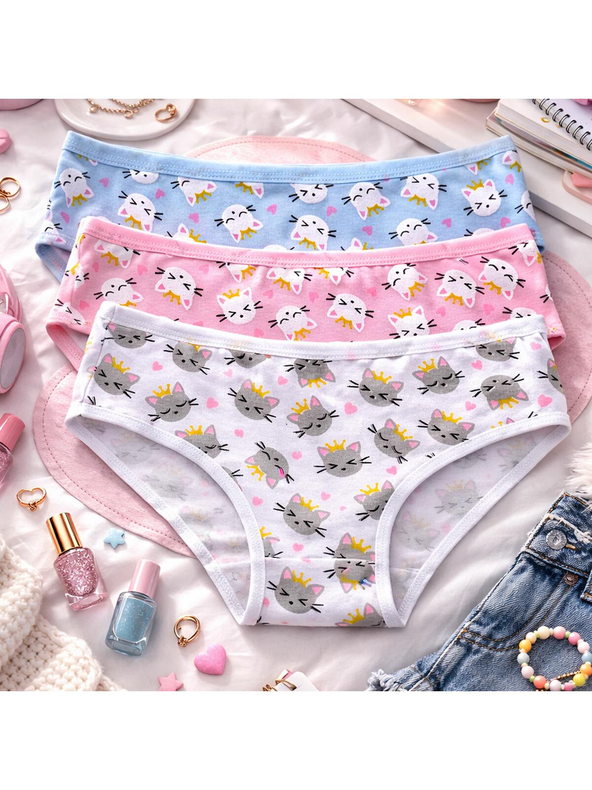 Majtki dziewczęce 3-pak