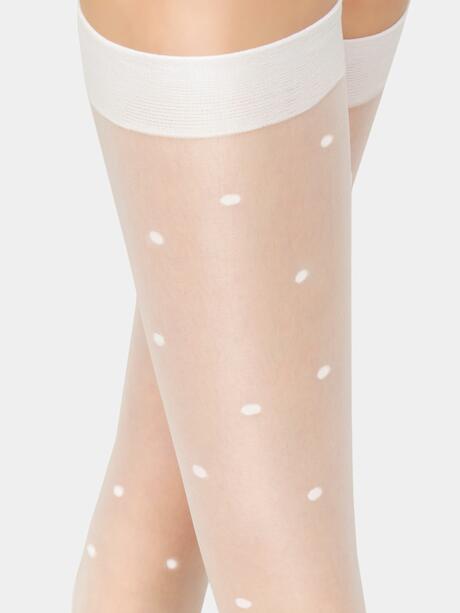 Podkolanówki w groszki 20 DEN 2-pak