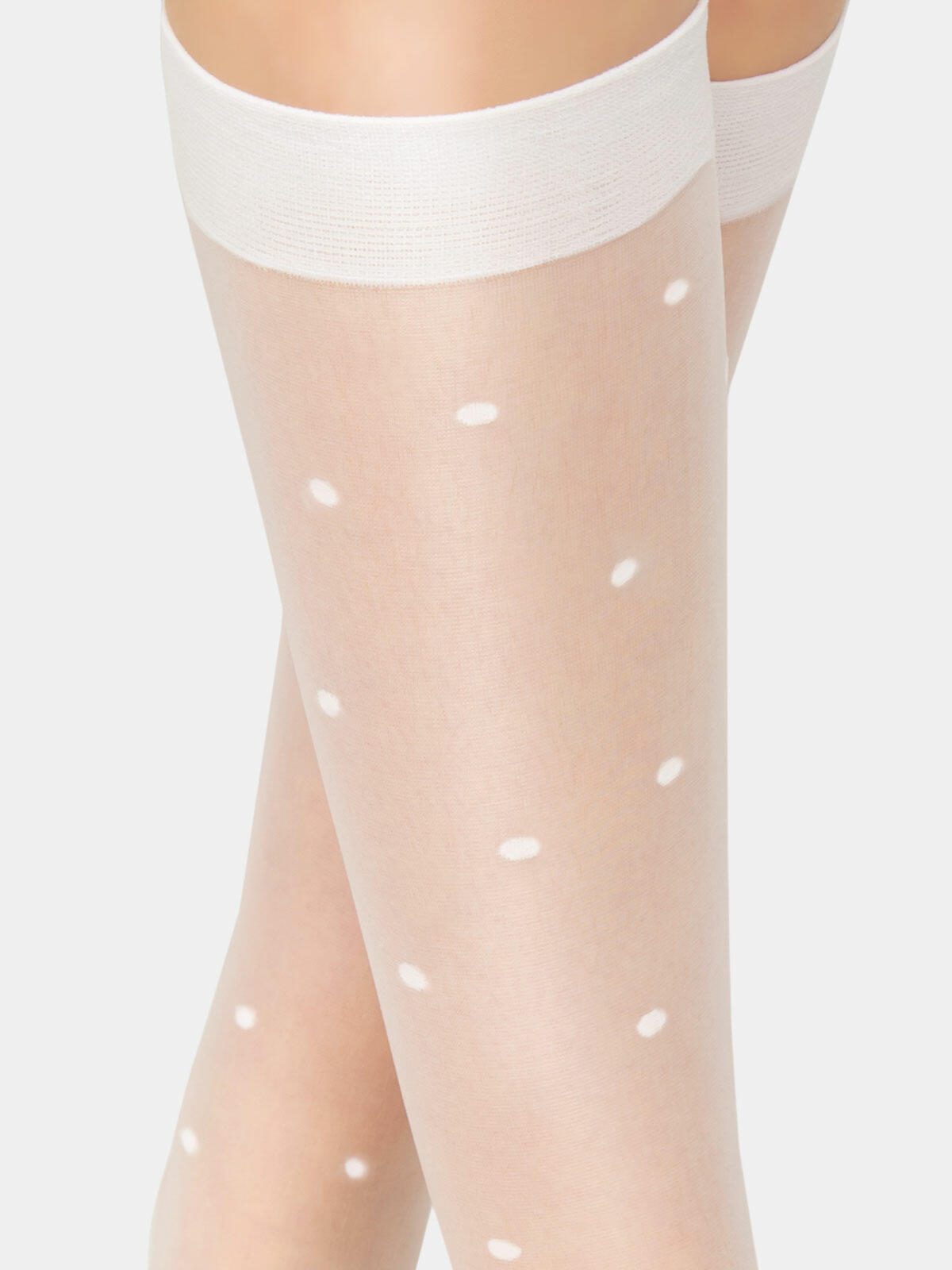 Podkolanówki w groszki 20 DEN 2-pak