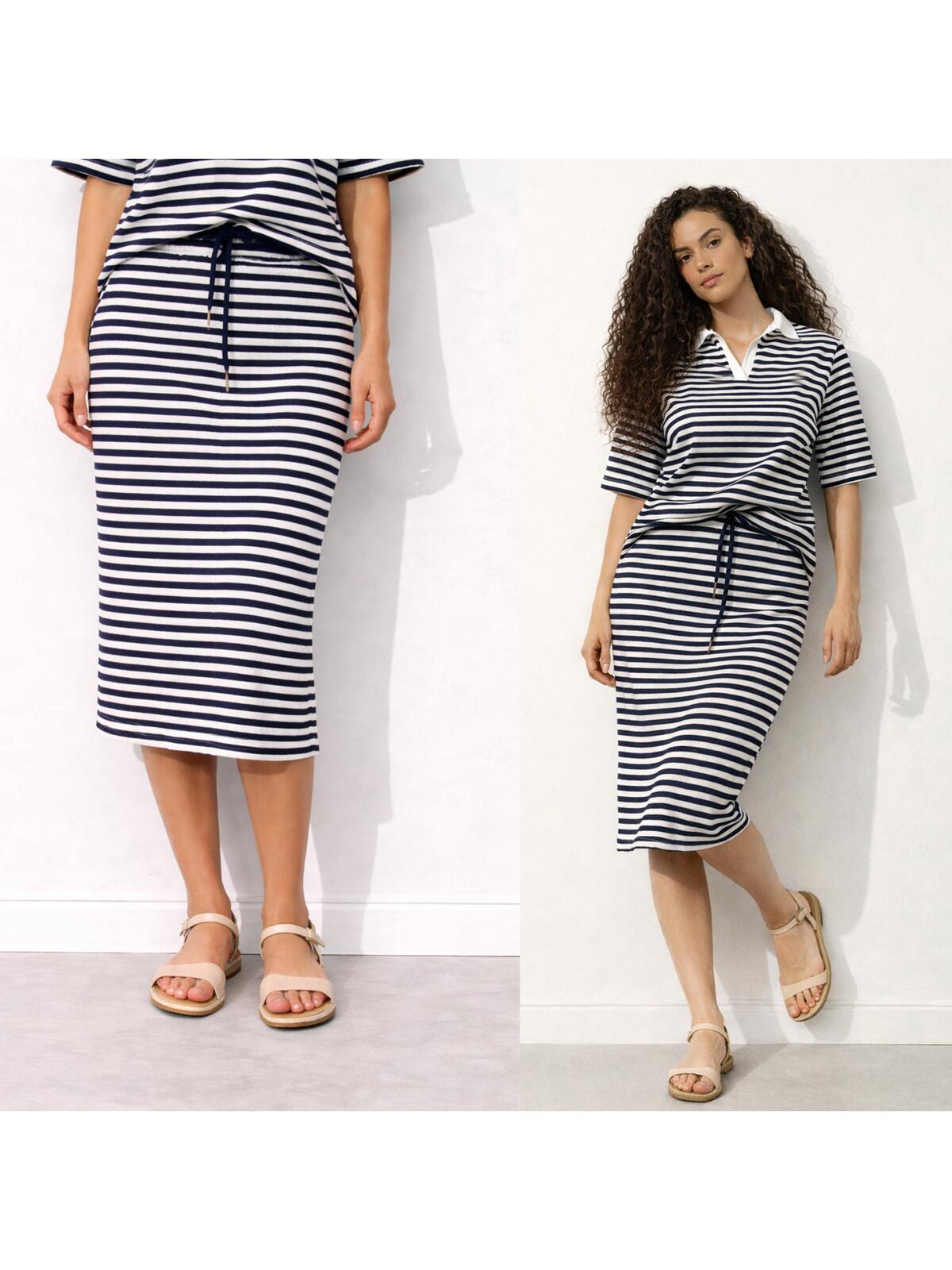 Spódnica midi z kieszeniami