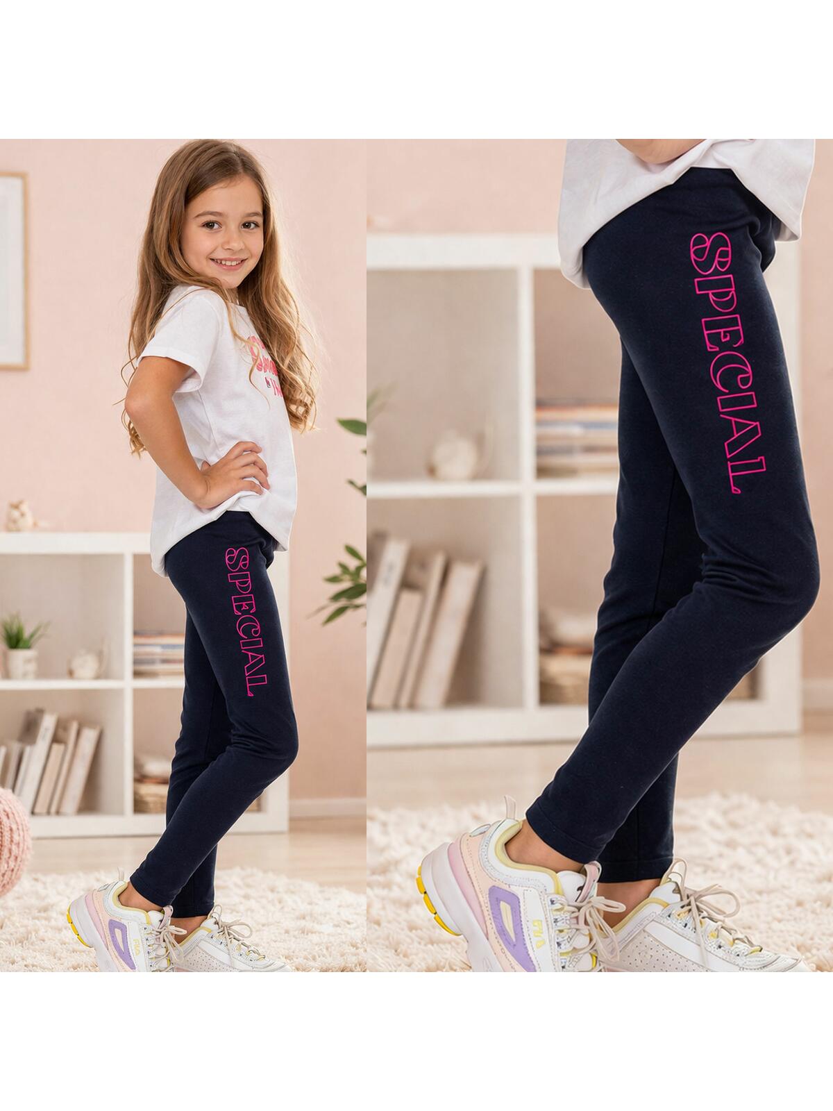 Bawełniane legginsy z nadrukiem