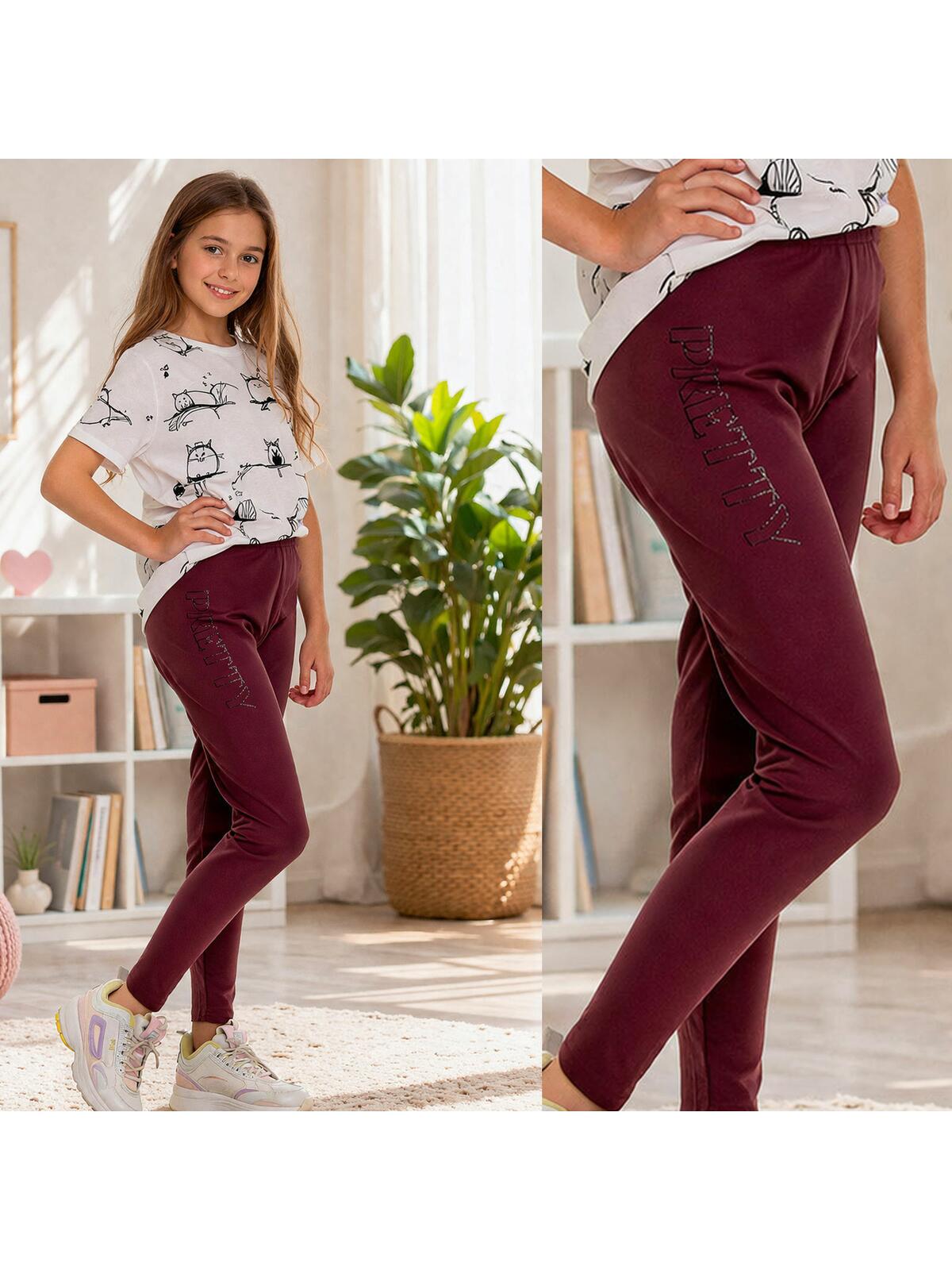 Bawełniane legginsy z nadrukiem