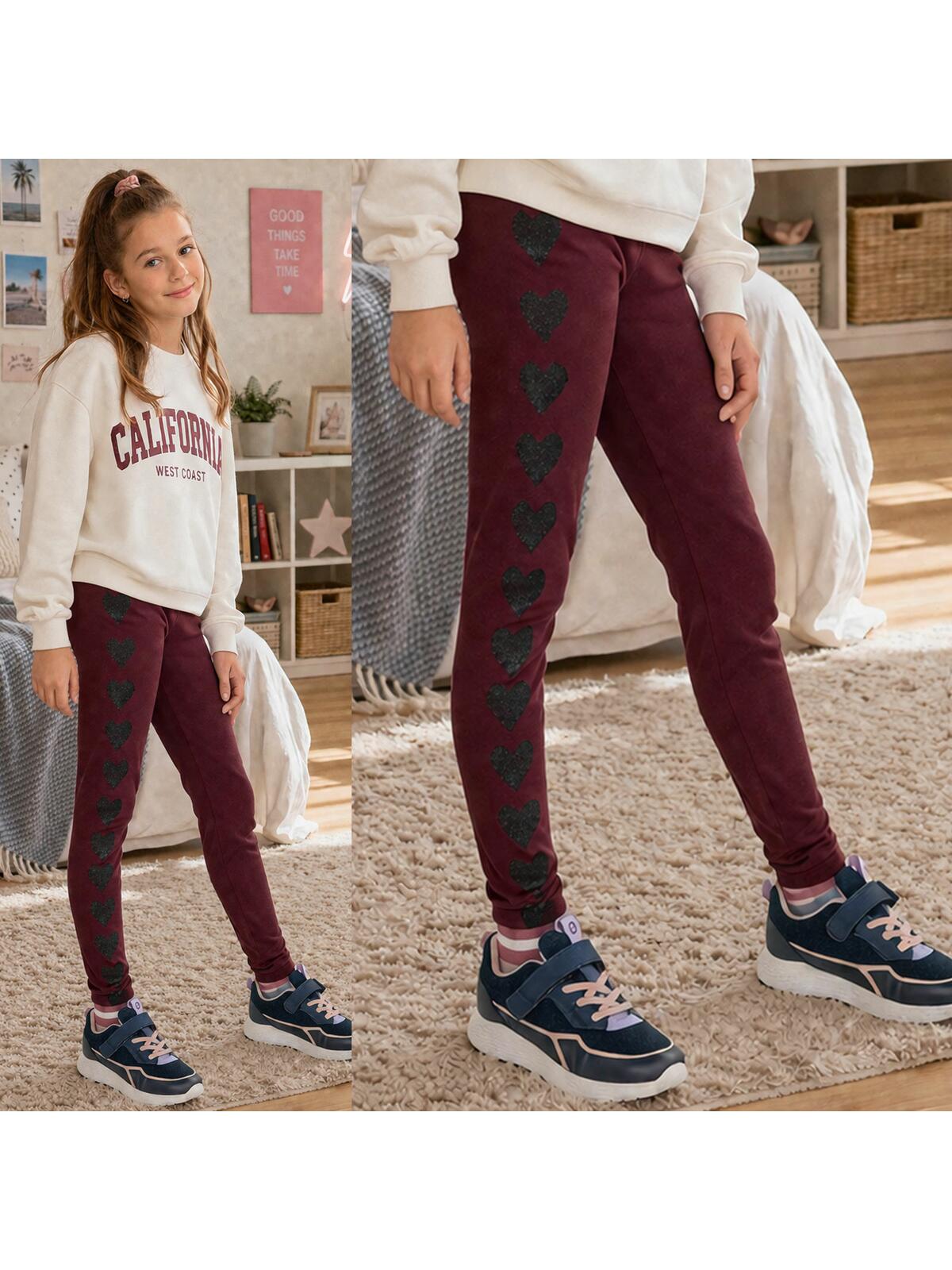 Legginsy z ozdobnym nadrukiem