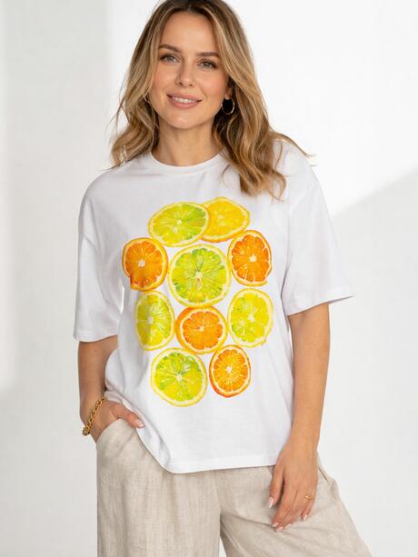 T-shirt bawełniany z nadrukiem