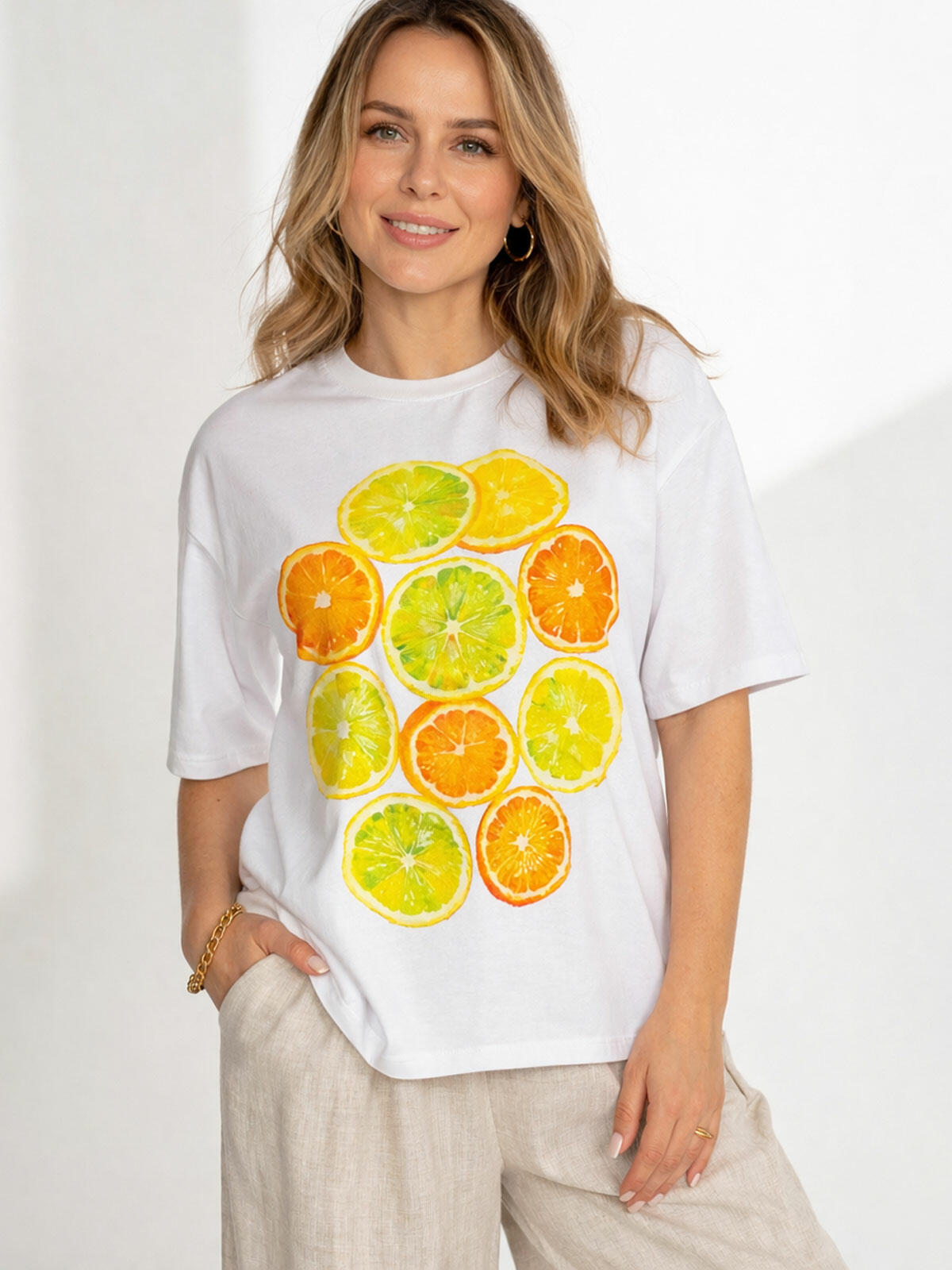 T-shirt bawełniany z nadrukiem