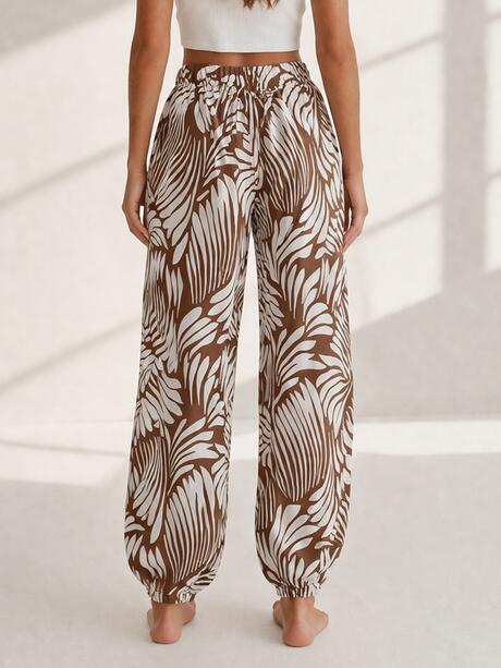 Wiskozowe spodnie z kieszeniami