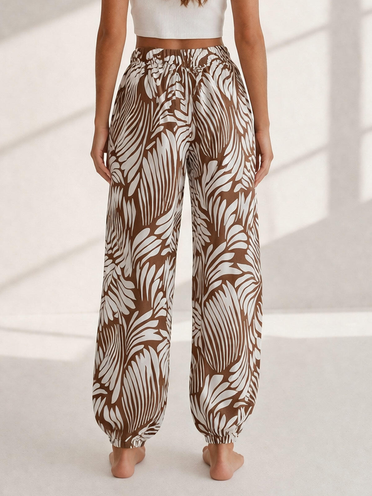 Wiskozowe spodnie z kieszeniami