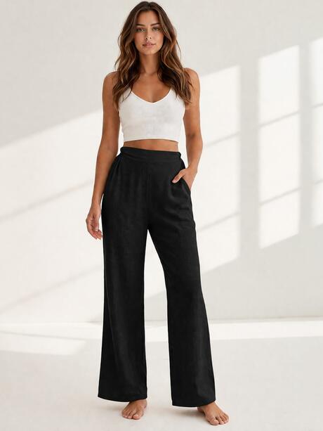 Spodnie materiałowe z wiskozą