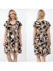 Wzorzysta sukienka z wiskozą