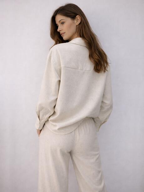 Koszula z domieszką lnu