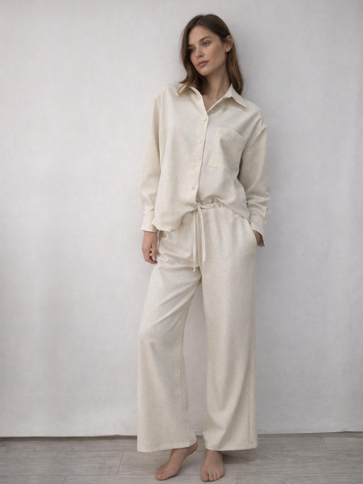 Koszula z domieszką lnu