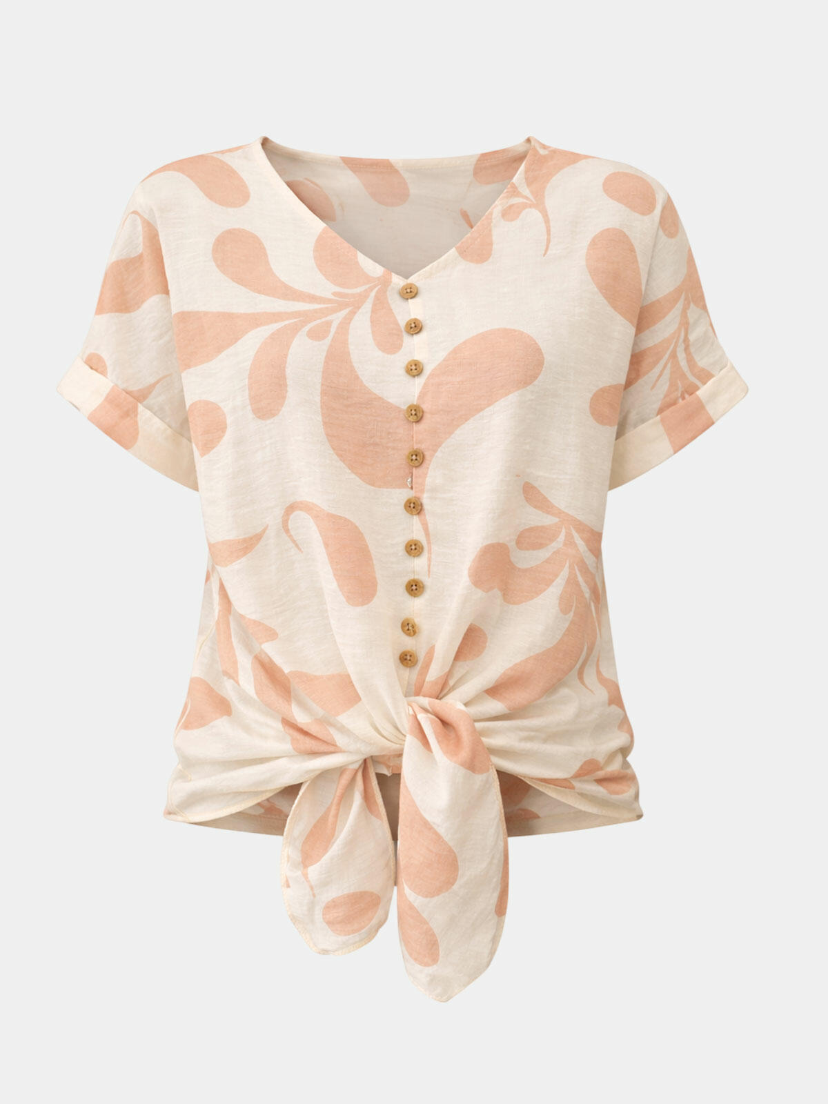 Wiązana koszula z wiskozą