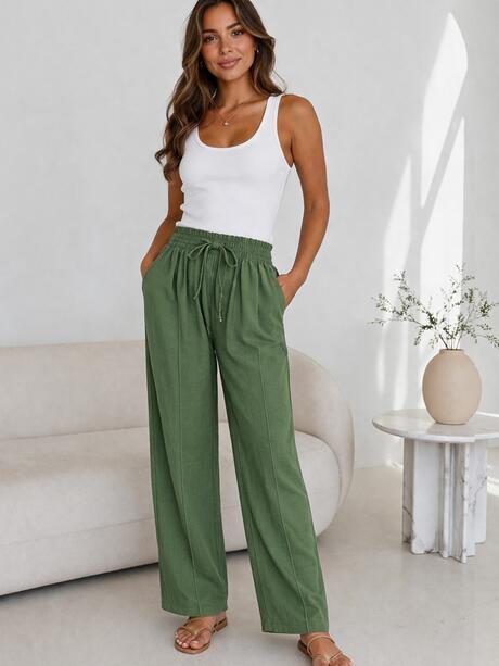 Spodnie z szeroką nogawką