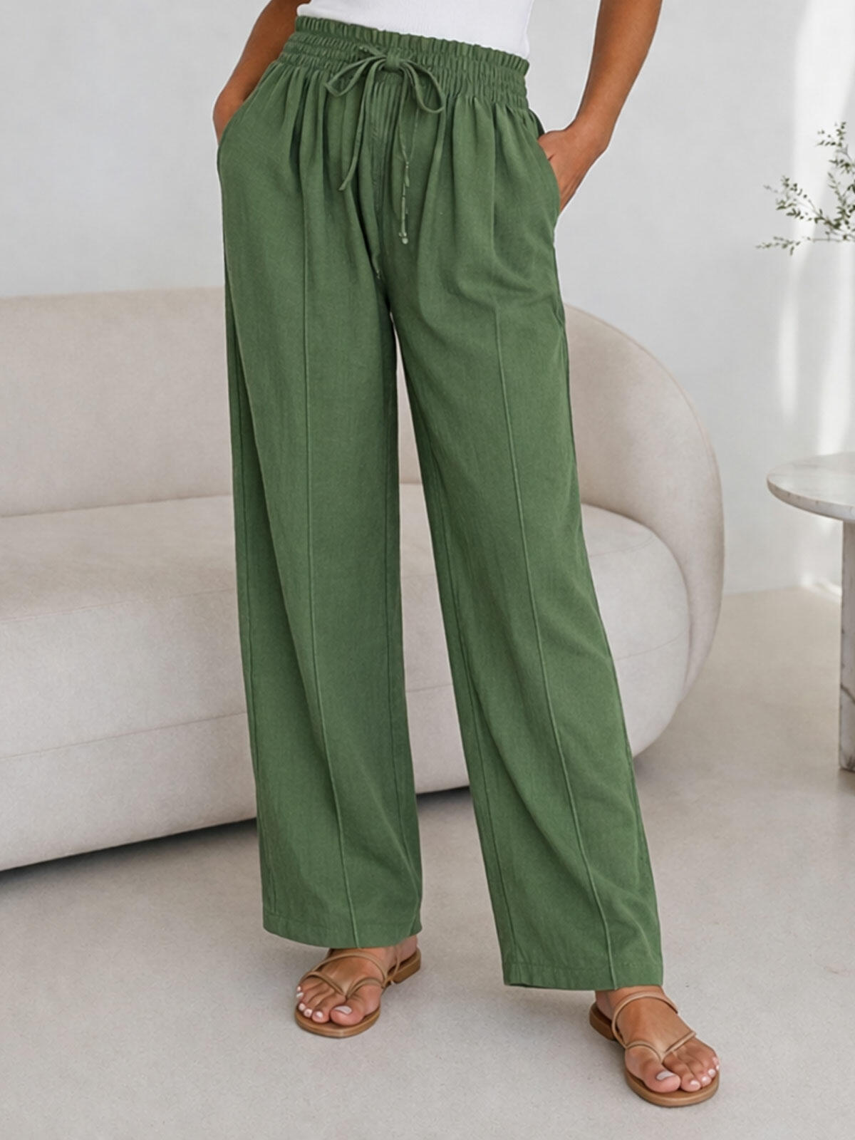 Spodnie z szeroką nogawką