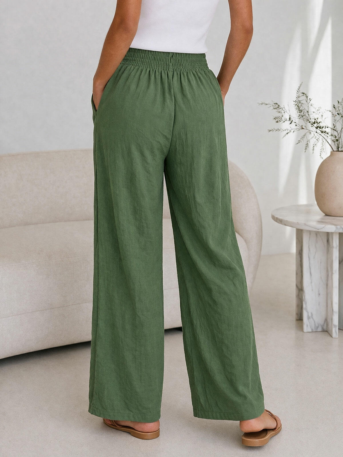 Spodnie z szeroką nogawką