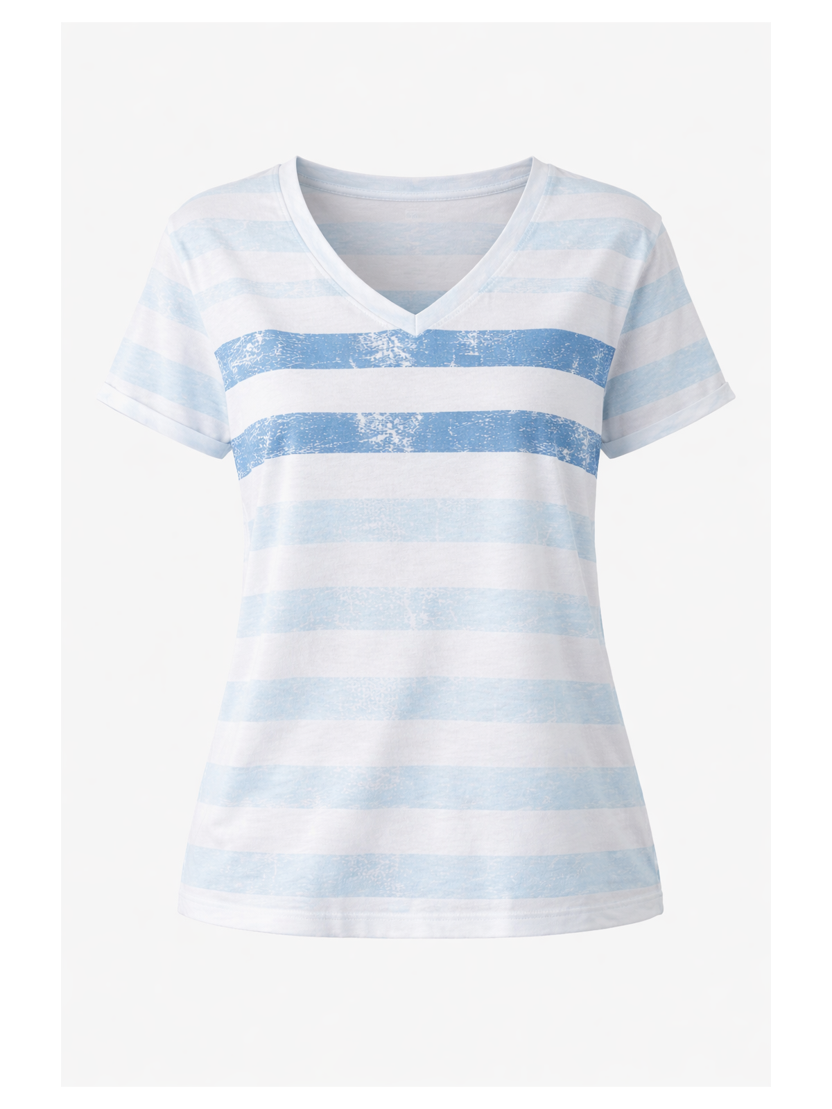 T-shirt z dekoltem w serek