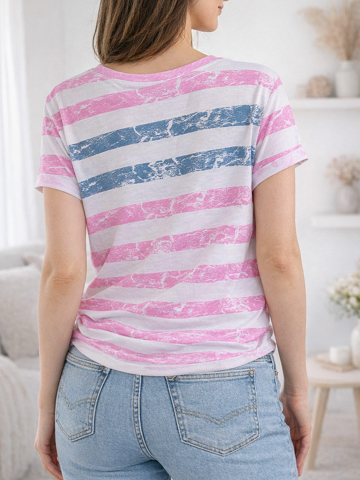 Modny t-shirt w paski