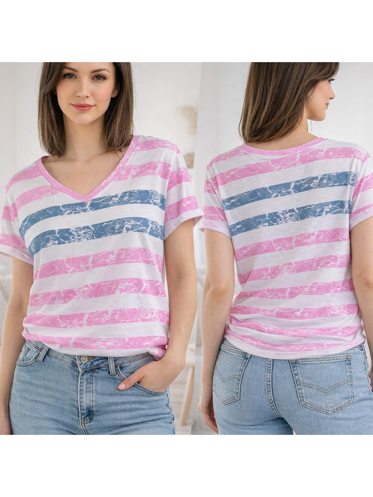 Modny t-shirt w paski